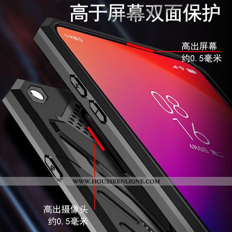 Housse Xiaomi Mi 9t Délavé En Daim Créatif Étui Téléphone Portable Protection Petit Tendance Rouge