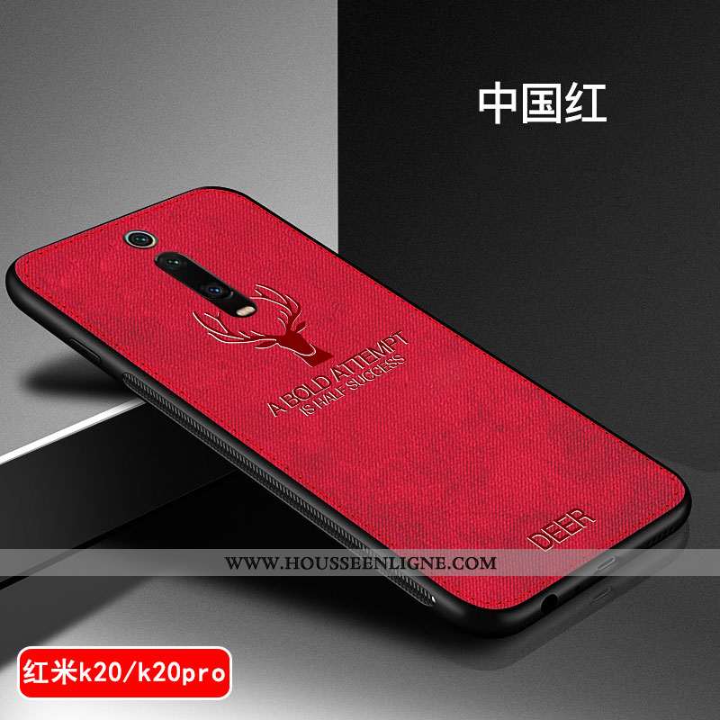 Housse Xiaomi Mi 9t Personnalité Créatif Téléphone Portable Ultra Petit Coque Silicone Rouge
