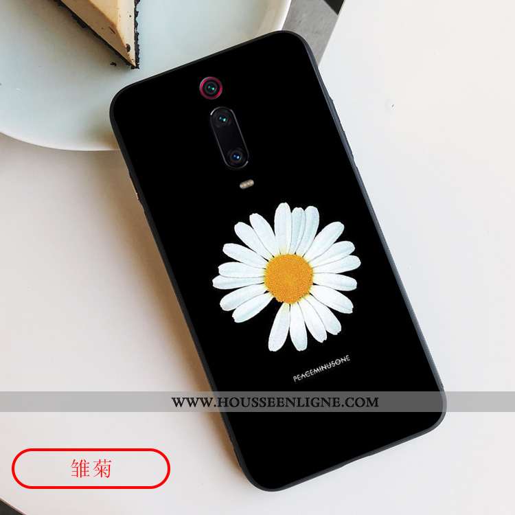 Housse Xiaomi Mi 9t Pro Fluide Doux Silicone Étui Rouge Coque Tendance Amoureux Noir