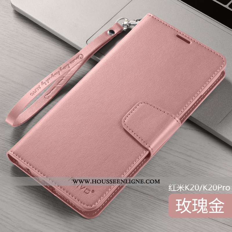 Housse Xiaomi Mi 9t Protection Ultra Tout Compris Incassable Légère Téléphone Portable Cuir Rose