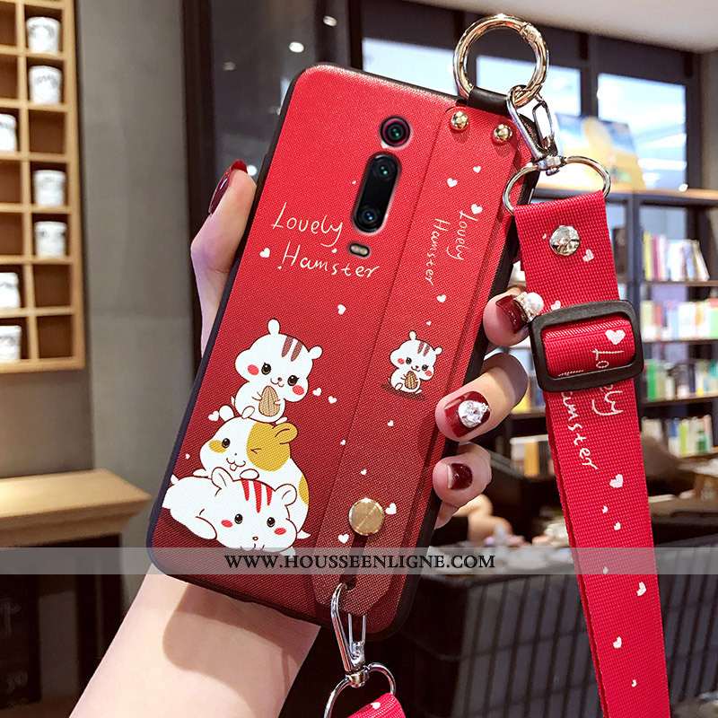 Housse Xiaomi Mi 9t Silicone Protection Dessin Animé Téléphone Portable Coque Rouge Blanc Blanche