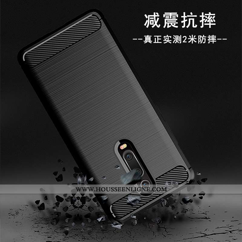 Housse Xiaomi Mi 9t Tendance Silicone Personnalité Protection Noir Rouge Incassable