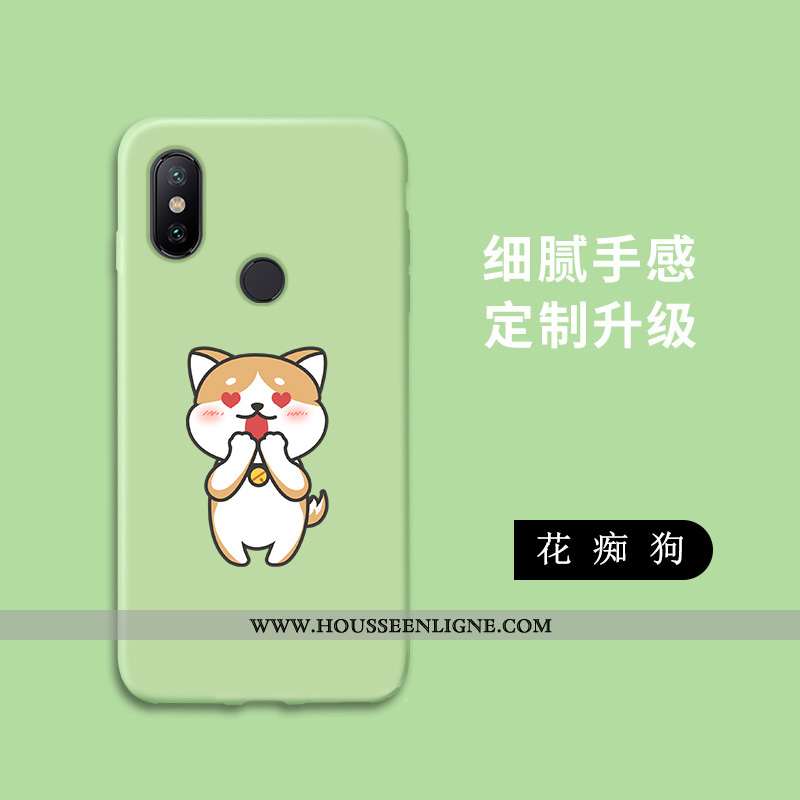 Housse Xiaomi Mi A2 Lite Délavé En Daim Personnalité Incassable Tout Compris Fluide Doux Vert Téléph