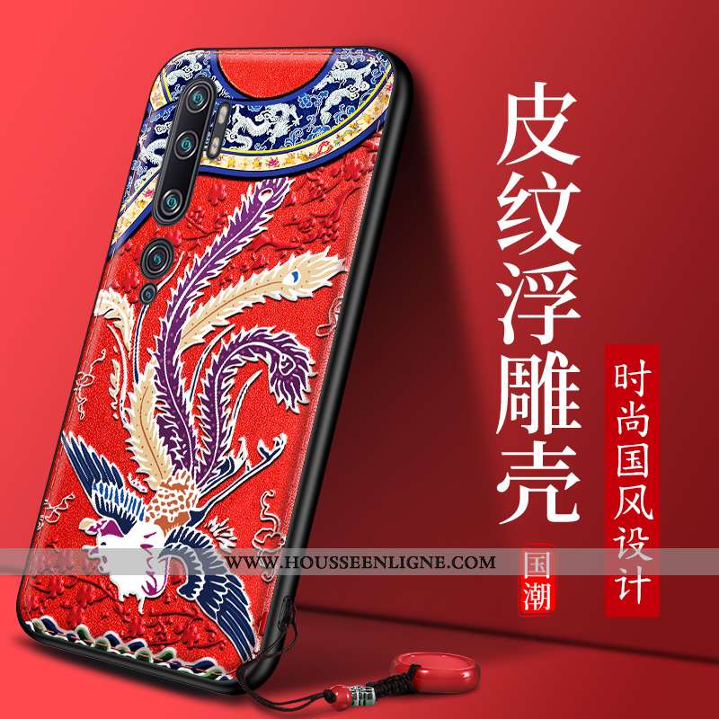 Housse Xiaomi Mi A3 Créatif Gaufrage Petit Net Rouge Modèle Style Chinois Difficile