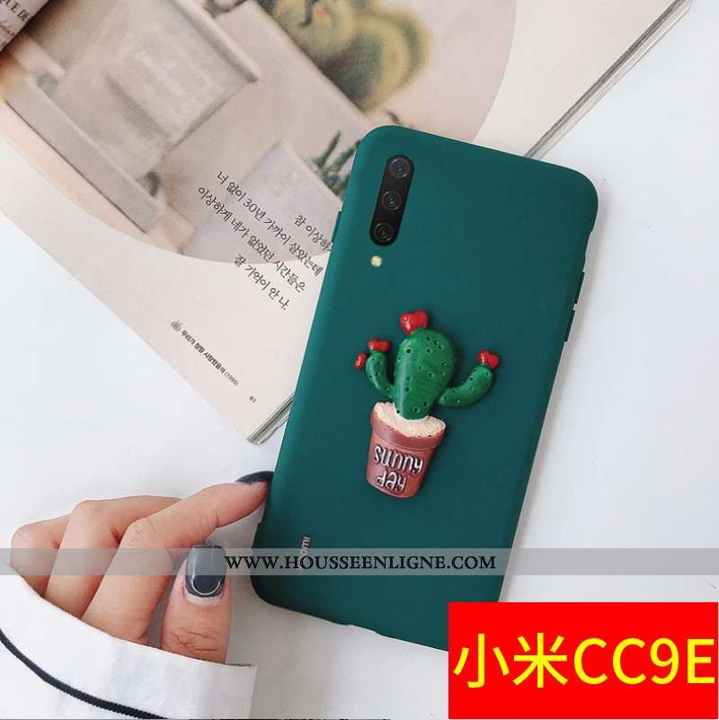Housse Xiaomi Mi A3 Silicone Protection Charmant Personnalité Vert Téléphone Portable Fluide Doux Ve