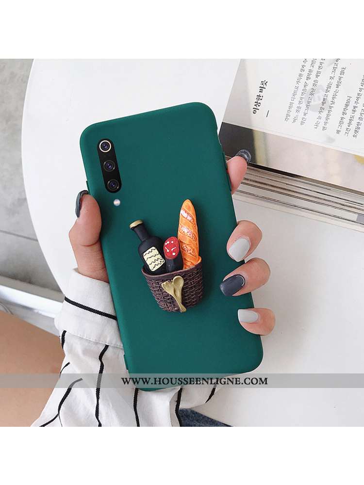 Housse Xiaomi Mi A3 Silicone Protection Charmant Personnalité Vert Téléphone Portable Fluide Doux Ve