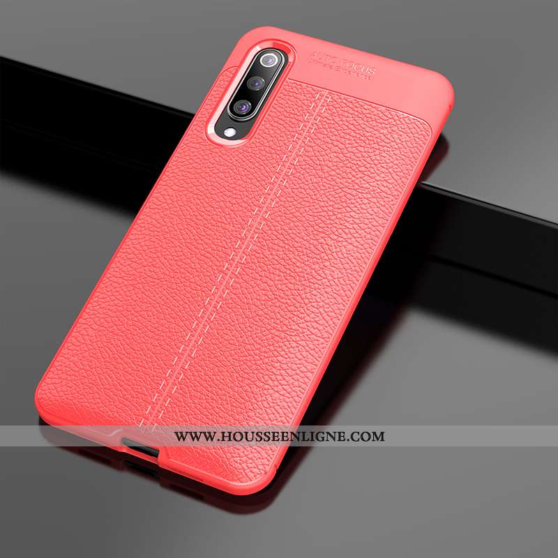 Housse Xiaomi Mi A3 Silicone Protection Luxe Business Fluide Doux Téléphone Portable Étui Rouge