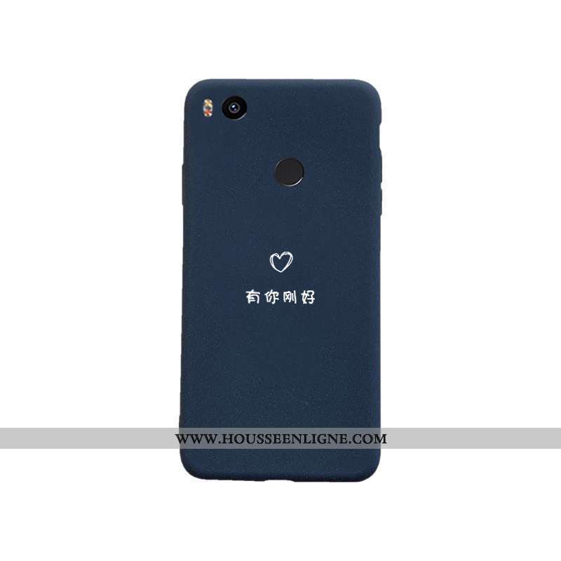 Housse Xiaomi Mi Max 3 Délavé En Daim Créatif Incassable Amoureux Tendance Téléphone Portable Bleu M