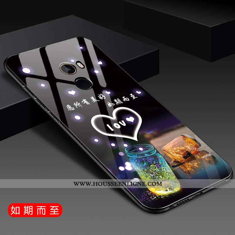 Housse Xiaomi Mi Mix 2 Silicone Protection Téléphone Portable Coque Fluide Doux Étui Noir