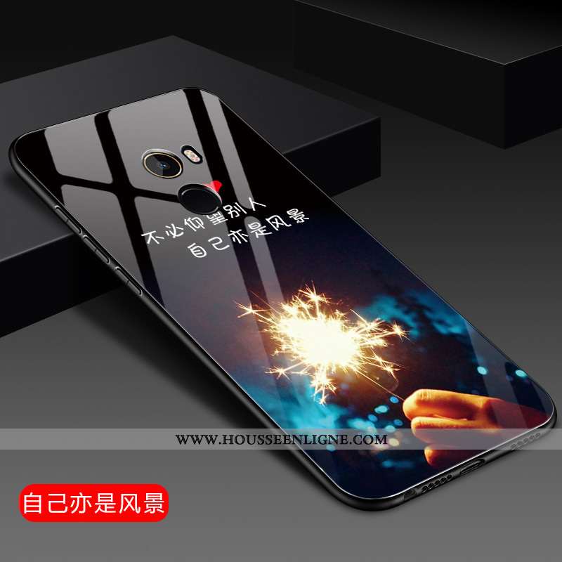 Housse Xiaomi Mi Mix 2 Silicone Protection Téléphone Portable Coque Fluide Doux Étui Noir