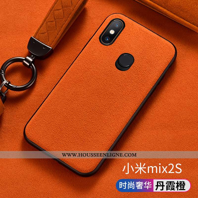 Housse Xiaomi Mi Mix 2s Silicone Protection Tout Compris Étui Europe Orange Daim Fourrure