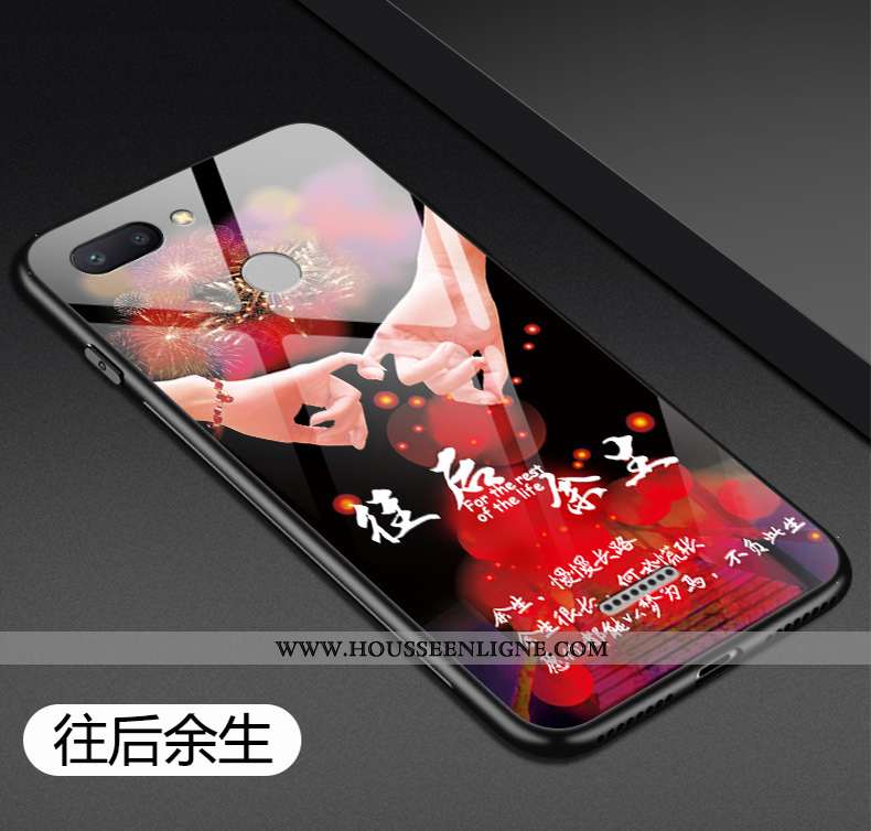 Housse Xiaomi Redmi 6 Tendance Fluide Doux Incassable Rouge Étui Petit Coque