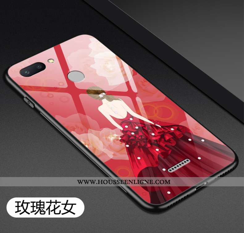 Housse Xiaomi Redmi 6 Tendance Fluide Doux Incassable Rouge Étui Petit Coque