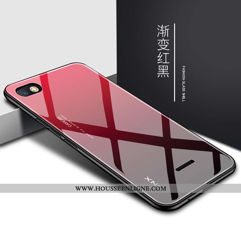 Housse Xiaomi Redmi 6a Protection Verre Bleu Petit Rouge Tendance Tout Compris