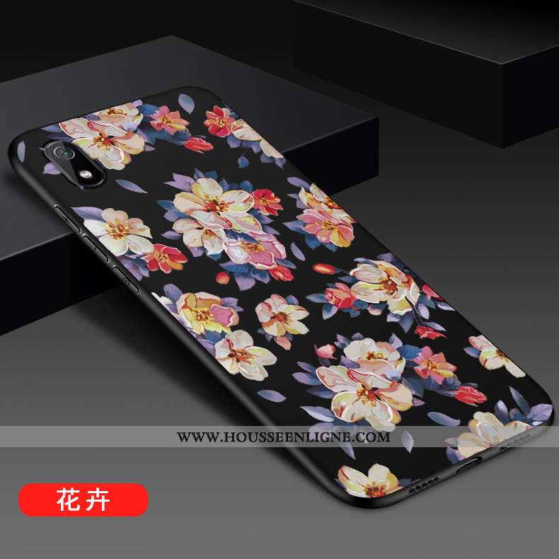 Housse Xiaomi Redmi 7a Tendance Légère Noir Incassable Coque Créatif Mode