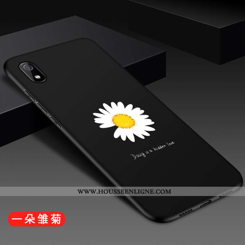 Housse Xiaomi Redmi 7a Tendance Légère Noir Incassable Coque Créatif Mode