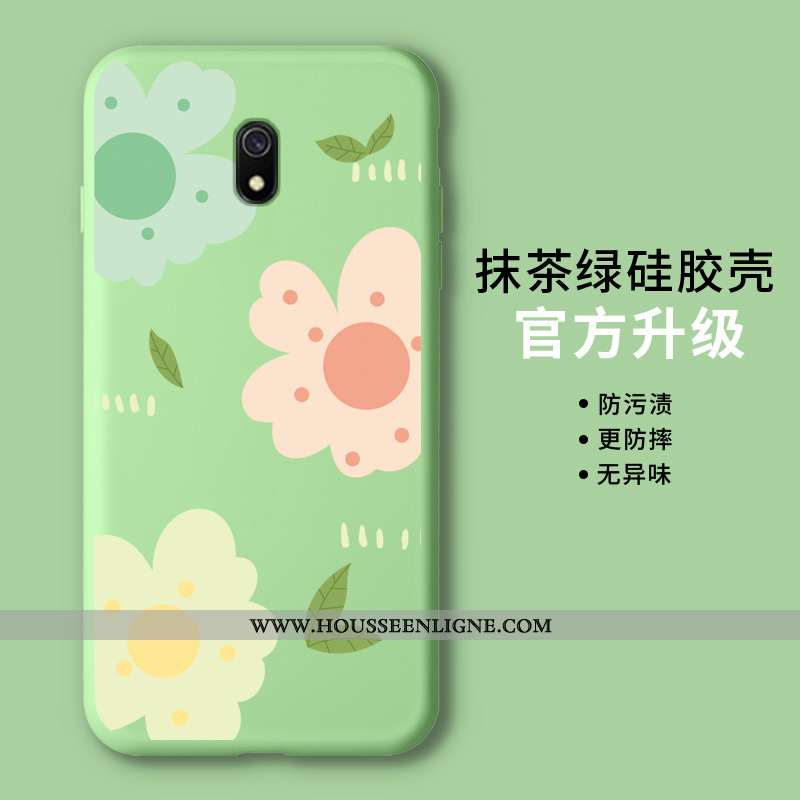 Housse Xiaomi Redmi 8a Légère Fluide Doux Vert Coque Créatif Incassable Tendance Verte