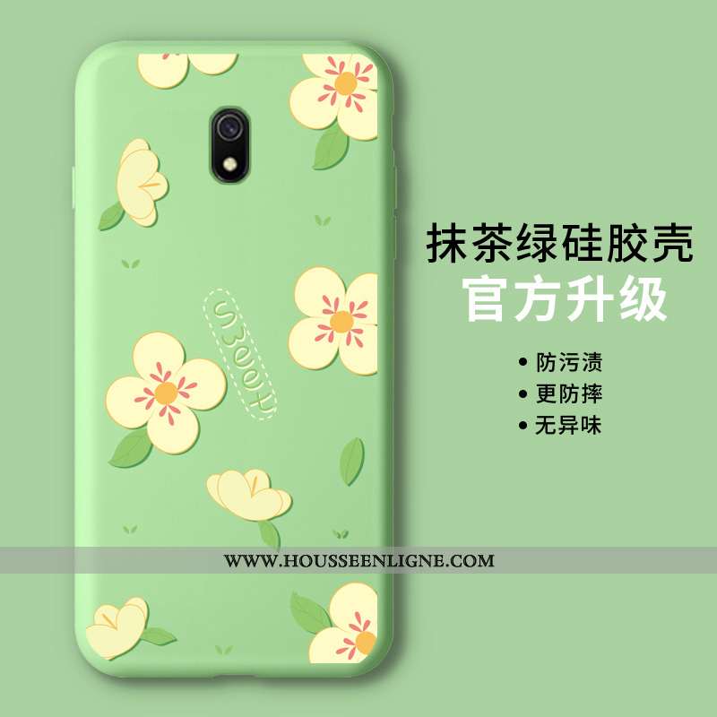 Housse Xiaomi Redmi 8a Légère Fluide Doux Vert Coque Créatif Incassable Tendance Verte