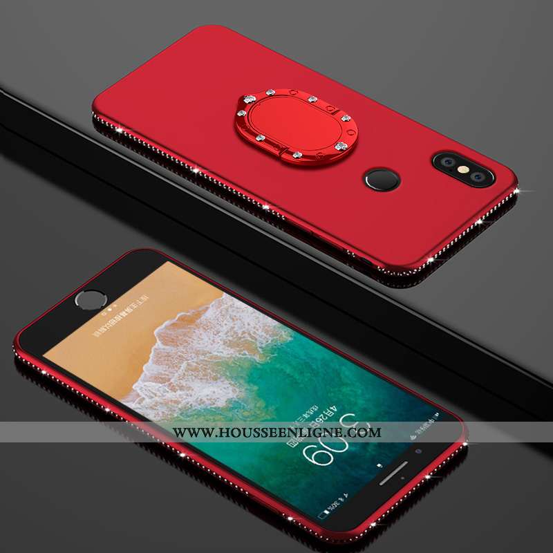 Housse Xiaomi Redmi Note 5 Créatif Fluide Doux Nouveau Incassable Haute Coque Rouge Rose