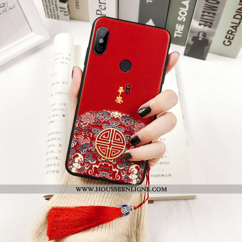 Housse Xiaomi Redmi Note 5 Tendance Fluide Doux Rouge Protection Silicone Tout Compris Style Chinois