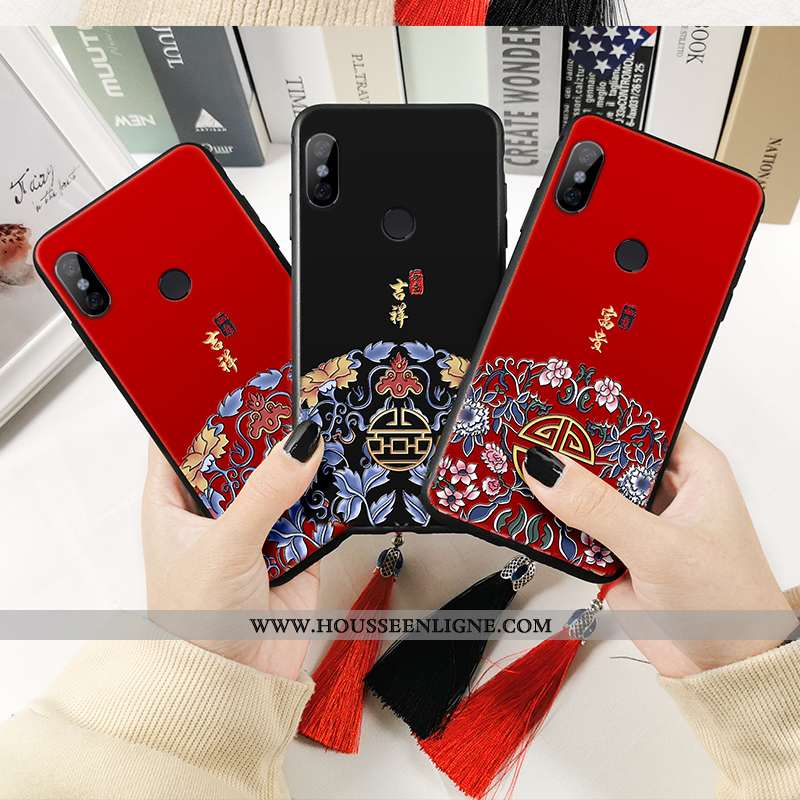 Housse Xiaomi Redmi Note 5 Tendance Fluide Doux Rouge Protection Silicone Tout Compris Style Chinois