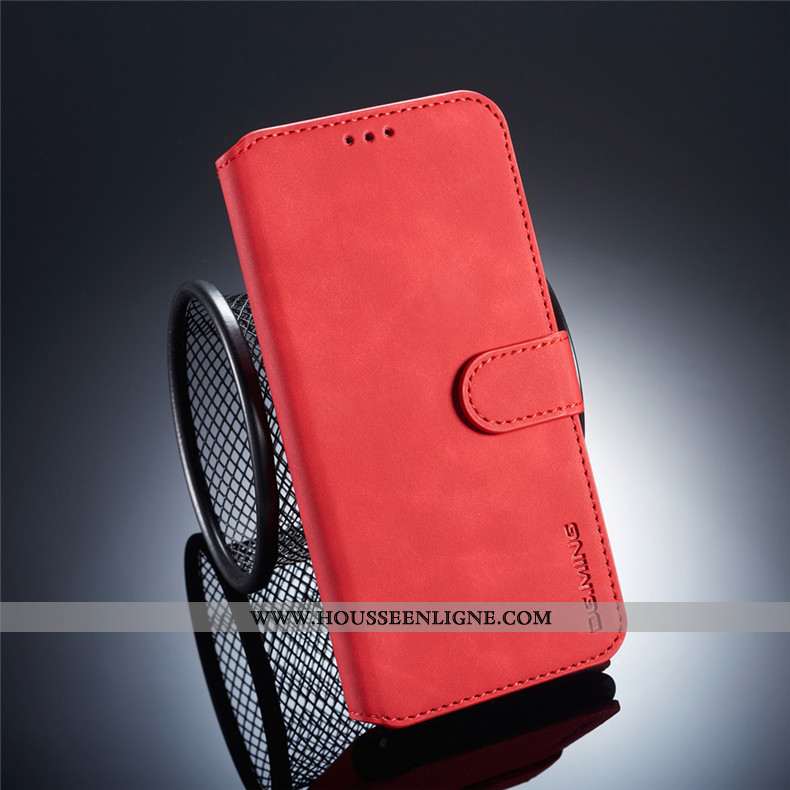 Housse Xiaomi Redmi Note 6 Pro Cuir Incassable Étui Rouge Tout Compris Business Coque Marron