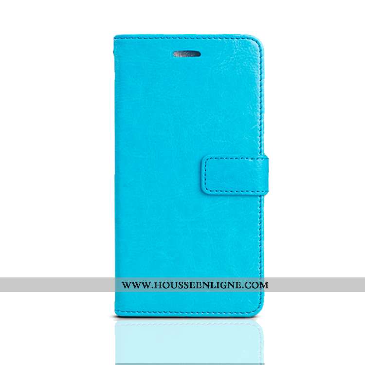 Housse Xiaomi Redmi Note 7 Protection Cuir Clamshell Coque Fluide Doux Incassable Tout Compris Bleu