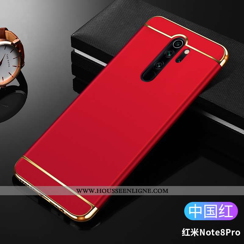 Housse Xiaomi Redmi Note 8 Pro Légère Protection Rouge Difficile Incassable Rose Délavé En Daim