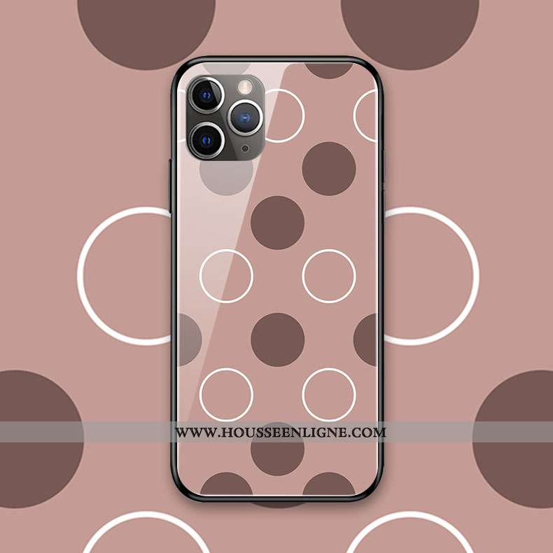 Housse iPhone 11 Pro Max Créatif Silicone Amour Rose Téléphone Portable Coque Point D'onde
