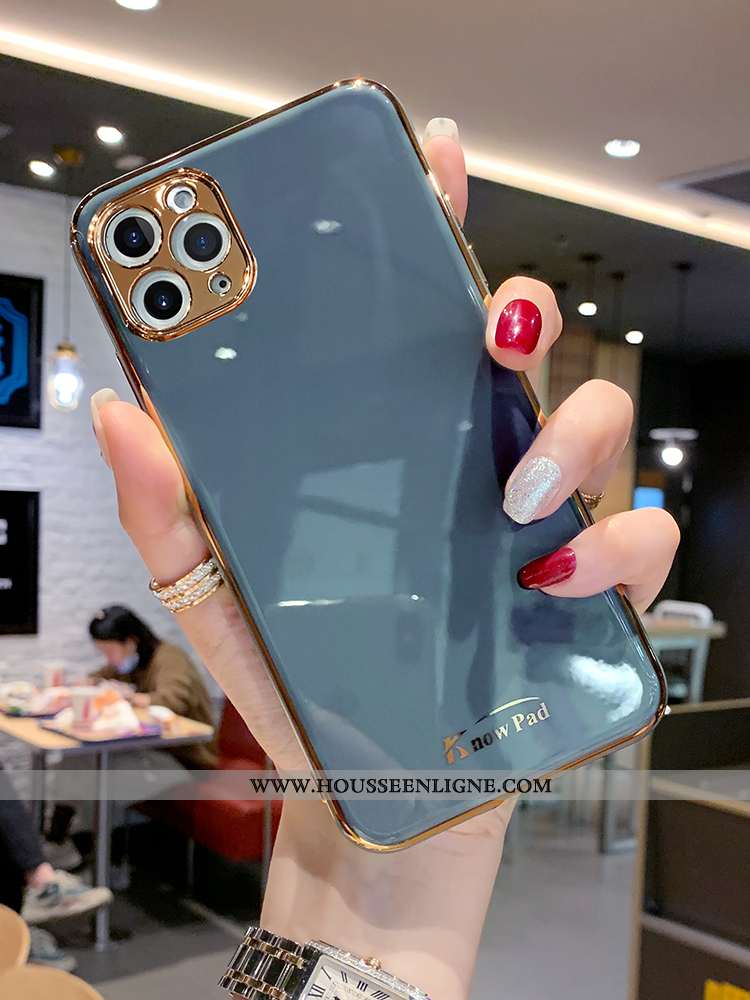 Housse iPhone 11 Pro Max Créatif Tendance Bleu Marin Vent Incassable Téléphone Portable Fluide Doux 