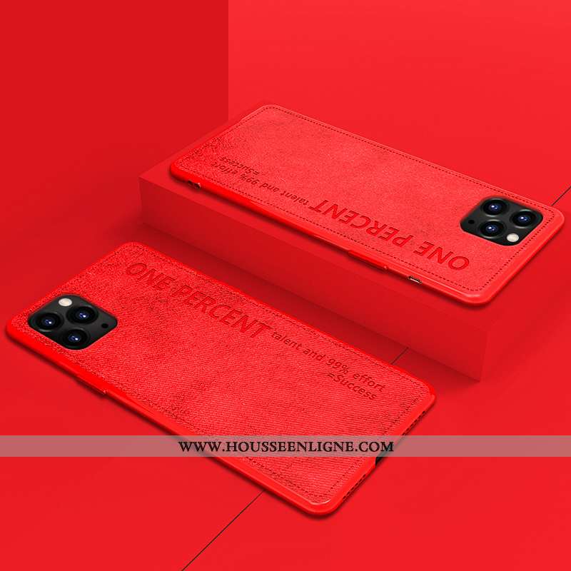 Housse iPhone 11 Pro Max Ultra Légère Simple Original Étui Téléphone Portable Vintage Rouge