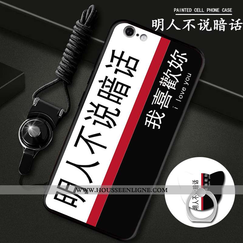 Housse iPhone 6/6s Silicone Protection Délavé En Daim Personnalité Téléphone Portable Noir Coque