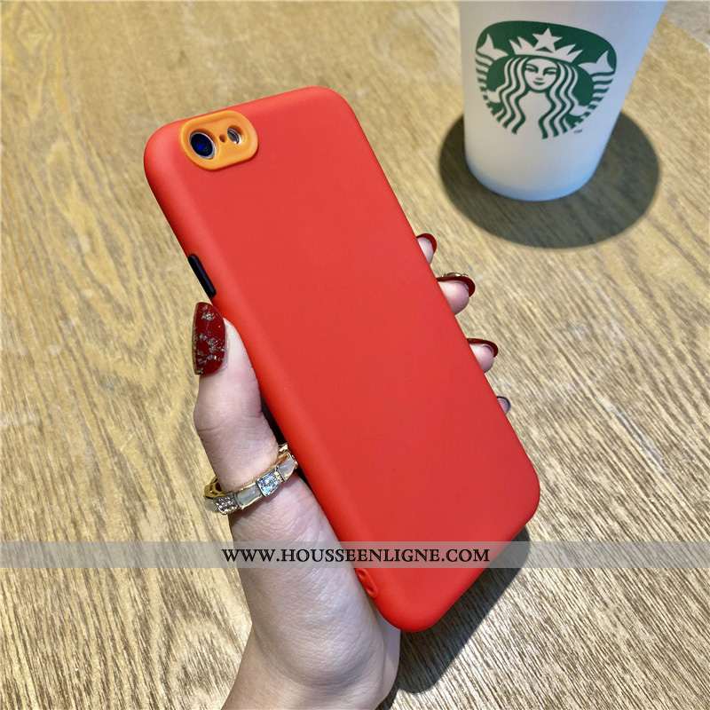 Housse iPhone 7 Délavé En Daim Silicone Téléphone Portable Simple Tout Compris Luxe Rouge