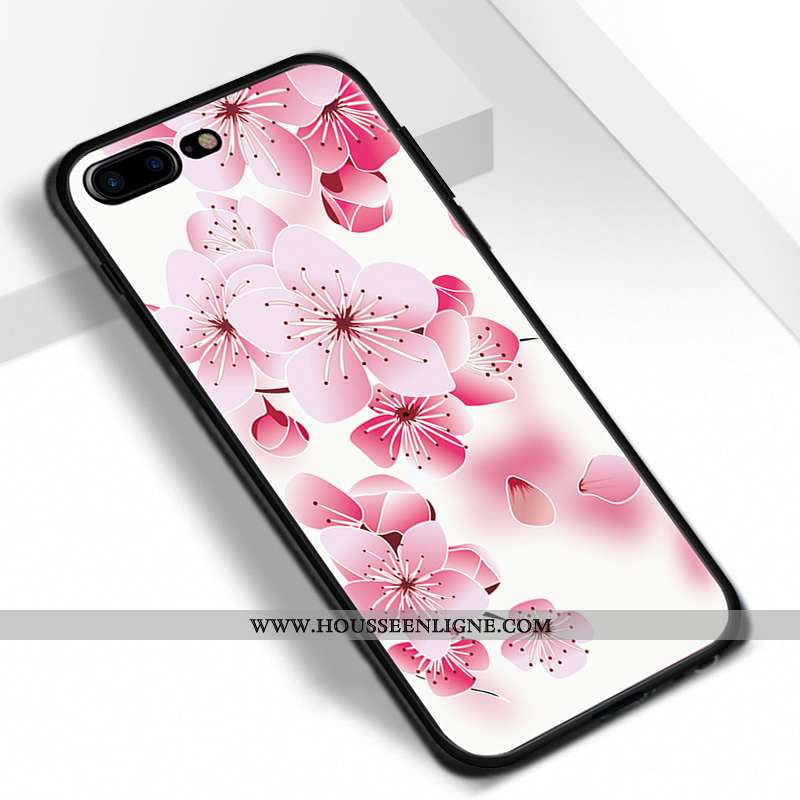 Housse iPhone 7 Plus Protection Dessin Animé Rose Amoureux Pu Coque Tout Compris