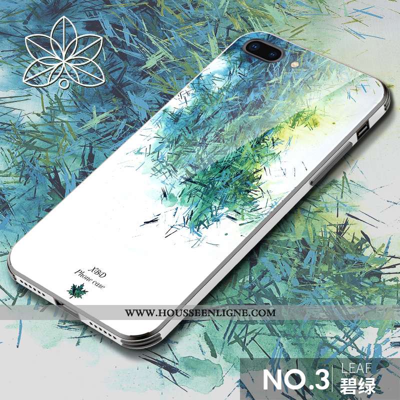 Housse iPhone 8 Plus Ultra Tendance Étui Net Rouge Vert Art Silicone Verte
