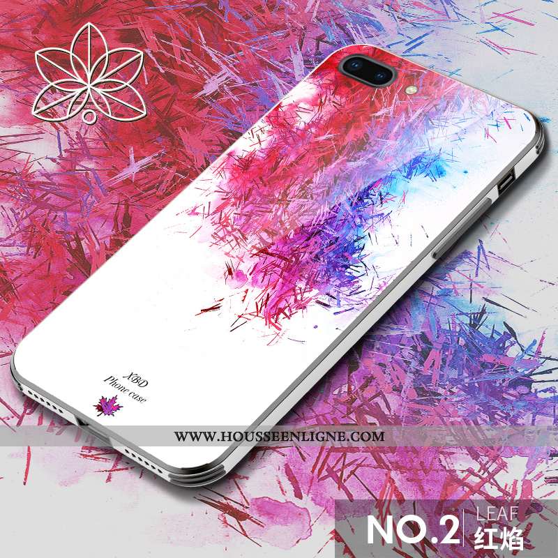 Housse iPhone 8 Plus Ultra Tendance Étui Net Rouge Vert Art Silicone Verte