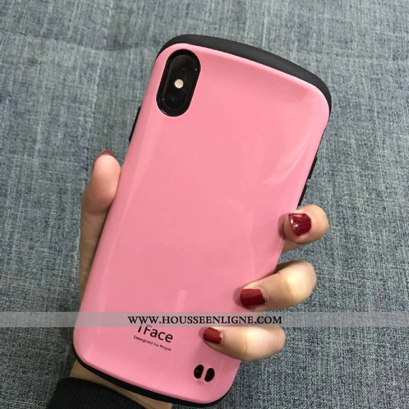 Housse iPhone Xs Max Téléphone Portable Coque Étui Tout Compris Incassable Couleurs De Bonbon Noir
