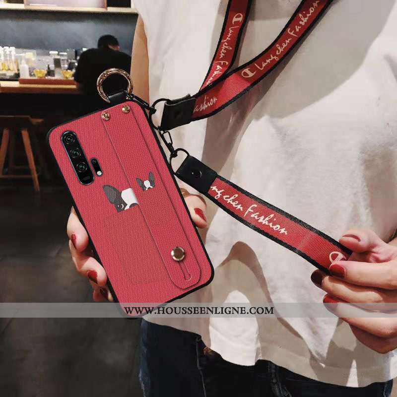 Étui Honor 20 Pro Fluide Doux Personnalité Rouge Dessin Animé Incassable Téléphone Portable