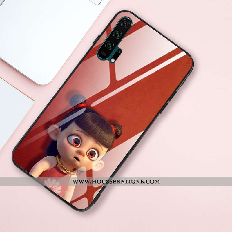 Étui Honor 20 Pro Fluide Doux Silicone Créatif Verre Miroir Style Chinois Téléphone Portable Khaki