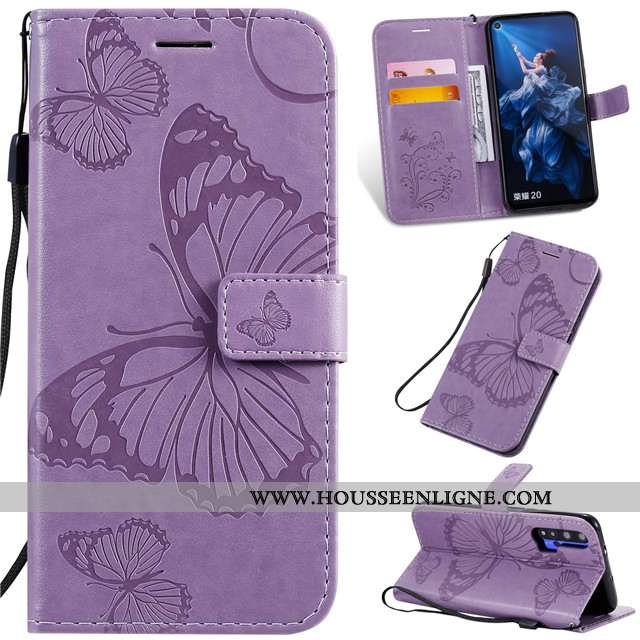 Étui Honor 20 Pro Fluide Doux Silicone Cuir Clamshell Rose Protection