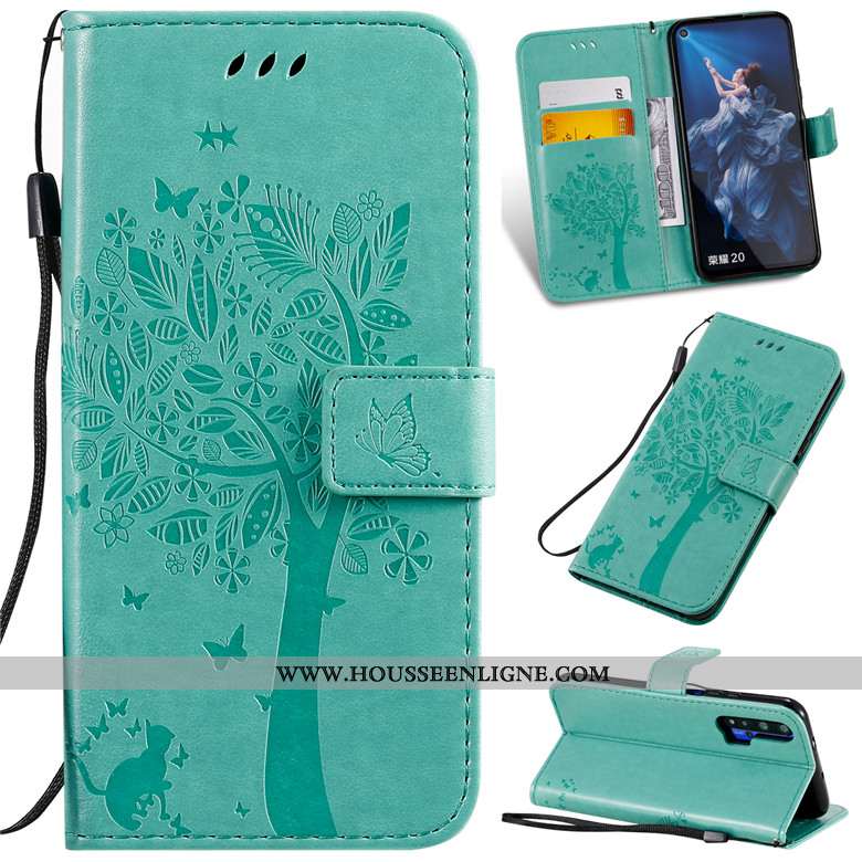 Étui Honor 20 Pro Protection Cuir Violet Incassable Téléphone Portable Silicone