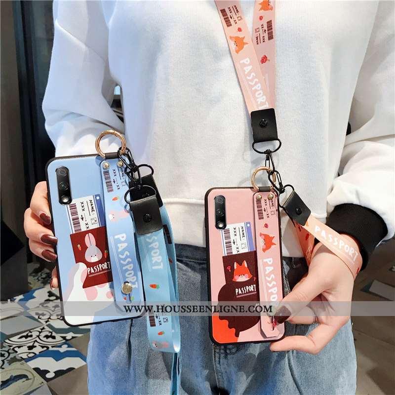 Étui Honor 9x Cou Suspendu Fluide Doux Créatif Téléphone Portable Orange Personnalité Mode