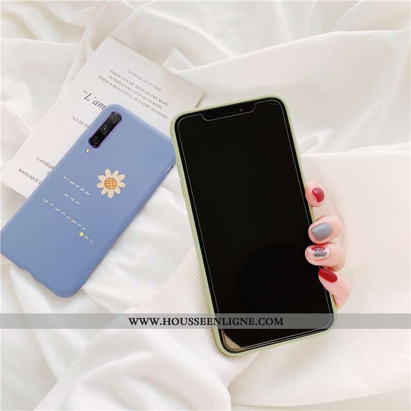 Étui Honor 9x Pro Fluide Doux Silicone Incassable Protection Bleu Délavé En Daim Téléphone Portable