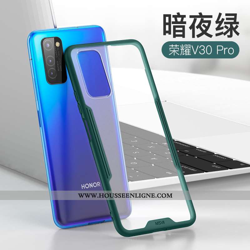 Étui Honor View30 Pro Fluide Doux Silicone Protection Tout Compris Légère Téléphone Portable Bleu