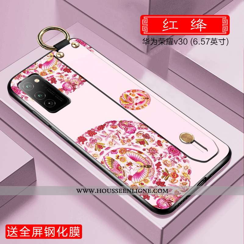 Étui Honor View30 Protection Ultra Téléphone Portable Rose Incassable Style Chinois