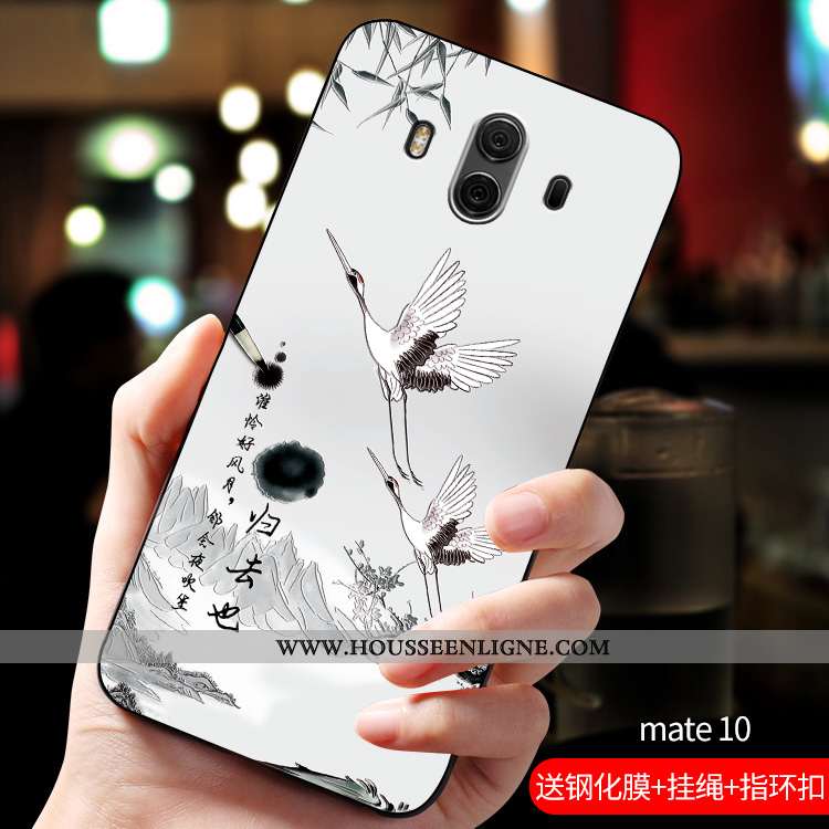 Étui Huawei Mate 10 Fluide Doux Silicone Personnalisé Tendance Rouge Téléphone Portable Rose
