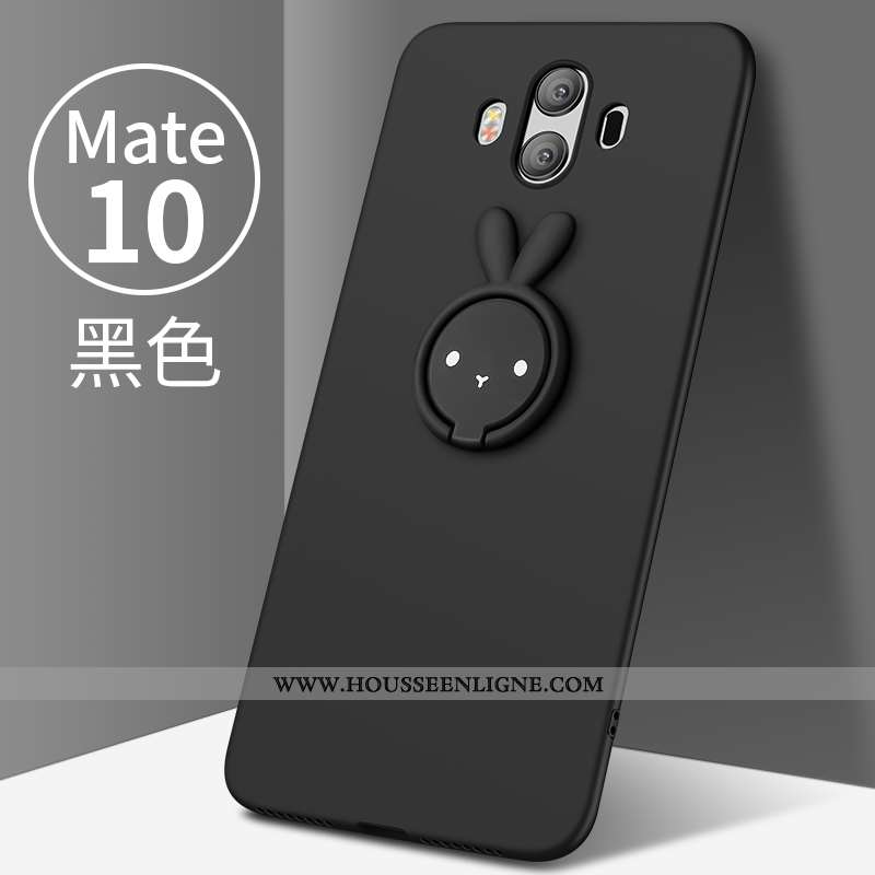 Étui Huawei Mate 10 Légère Protection Tendance Tout Compris Personnalité Délavé En Daim Noir