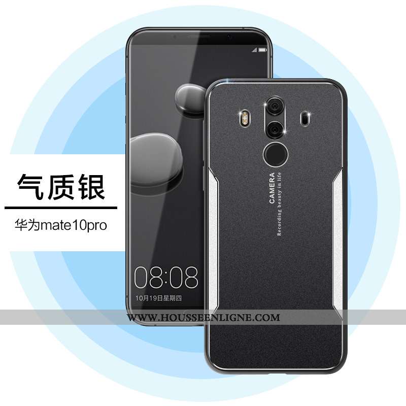 Étui Huawei Mate 10 Pro Ultra Tendance Protection Coque Personnalité Métal Noir