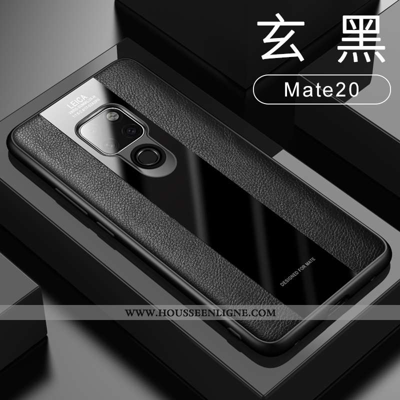 Étui Huawei Mate 20 Cuir Silicone Coque Incassable Rouge À Bord Téléphone Portable