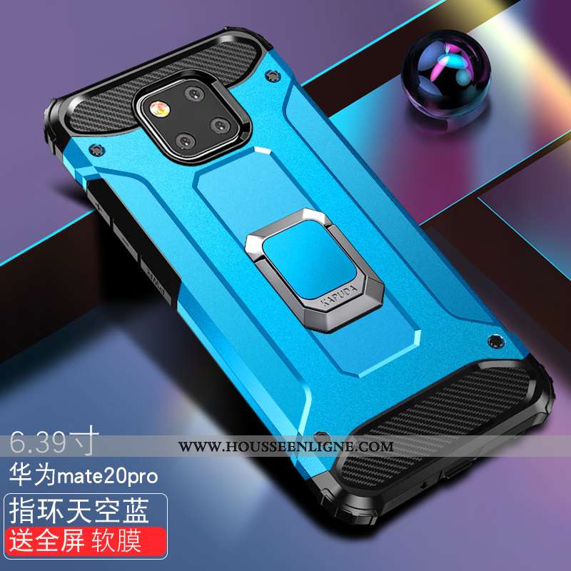 Étui Huawei Mate 20 Pro Légère Fluide Doux Incassable Téléphone Portable Coque Difficile Bleu